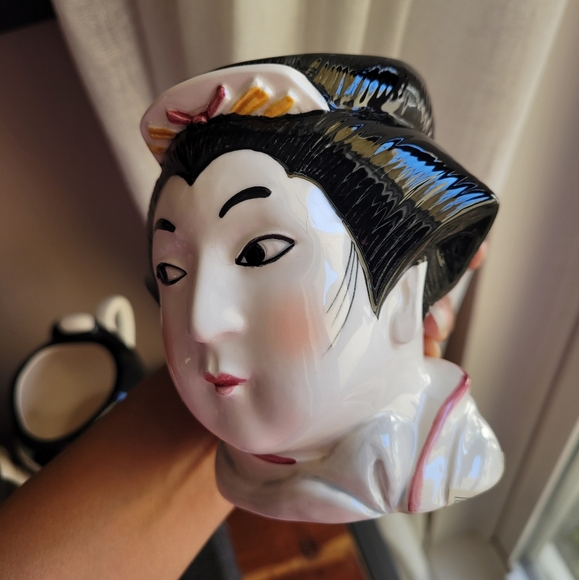 Vintage SIGMA TASTESETTER Japan Four Head Mugs Mens and Womens Hand Painted - Picture 10 of 12